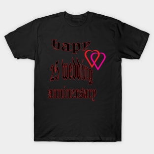 happy 25th weding anniversary T-Shirt